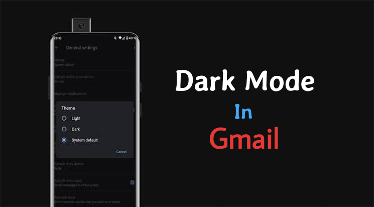 Gmail Karanlık Mod