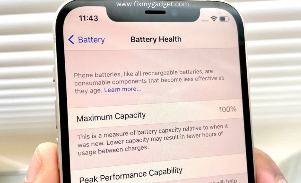 iPhone X batarya sağlığı ekranı